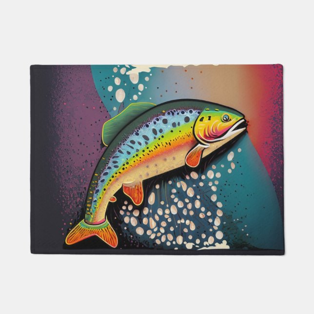 Tapis de pêche personnalisé - Tapis de bienvenue p (Devant)