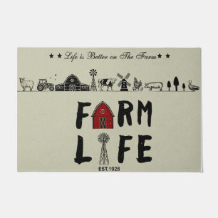 Tapis de porcelaine de la vie agricole, ferme amus