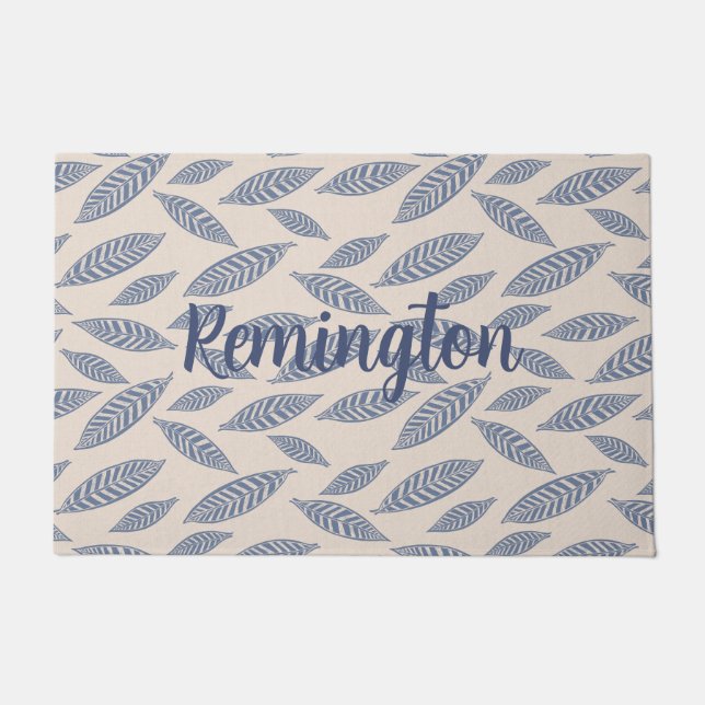 Tapis de porte à impression personnalisée de feuil (Devant)