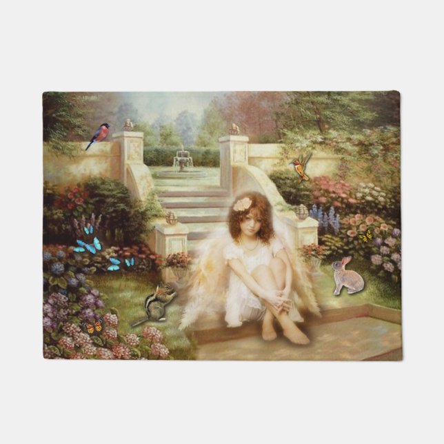 Tapis de porte angélique de jardin de sérénité (Devant)