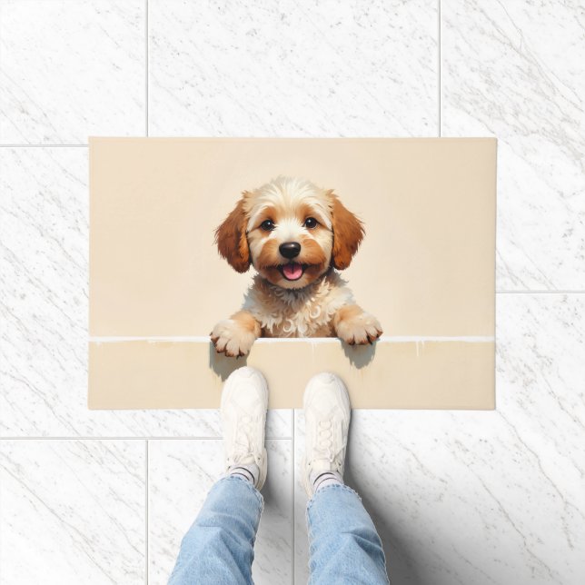 Tapis de porte Art Chien Cockapoo (Intérieur)