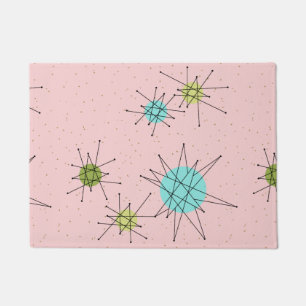 Tapis de porte atomique iconique rose de