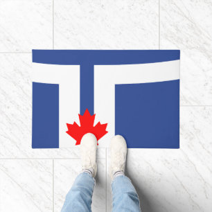 Tapis de porte avec drapeau de Toronto, Canada
