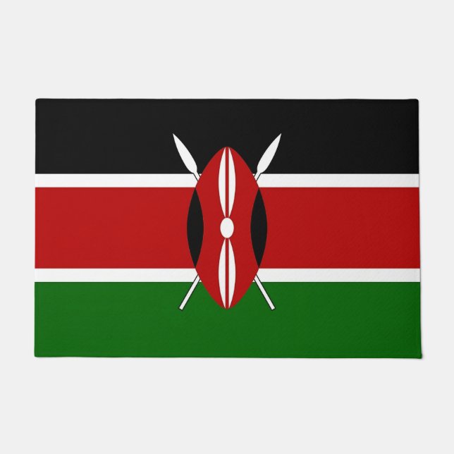 Tapis de porte avec drapeau du Kenya (Devant)