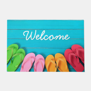 Tapis de porte bienvenu d'été
