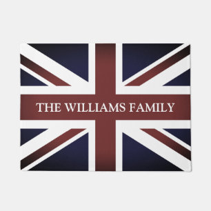 Tapis de porte britannique vintage d'accueil de