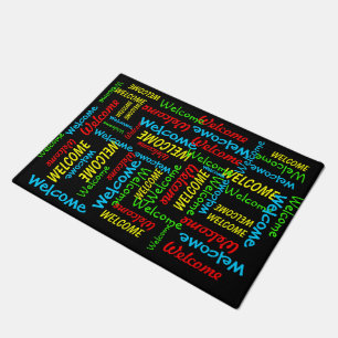 Tapis de porte Couleurs Primaires Bienvenue Bienve