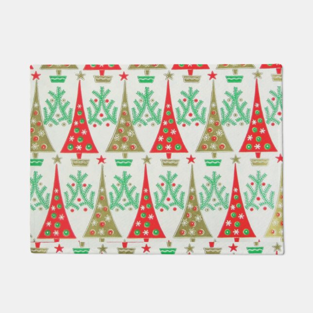 tapis de porte d'arbre de Noël de bande dessinée (Devant)