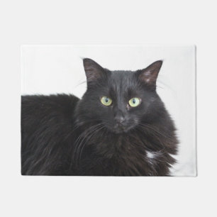 Tapis de porte de chat noir