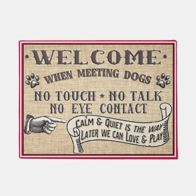 Tapis de porte de chien - aucun contact aucun (Devant)