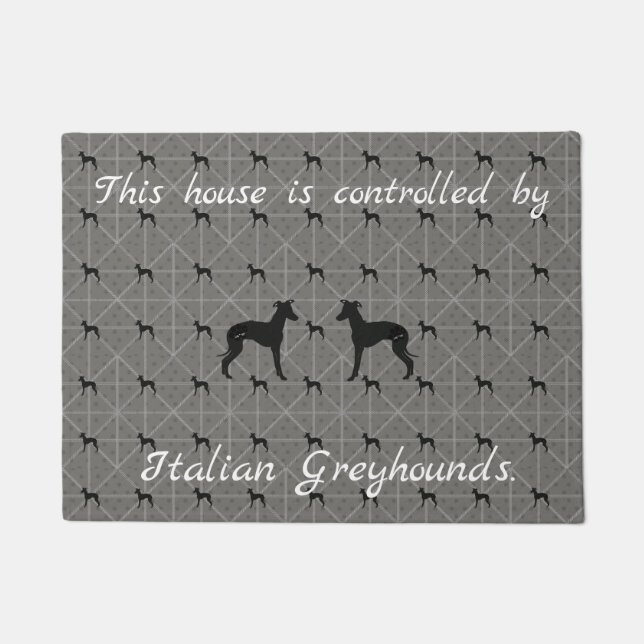 Tapis de porte de chien d'Iggy de lévrier italien (Devant)