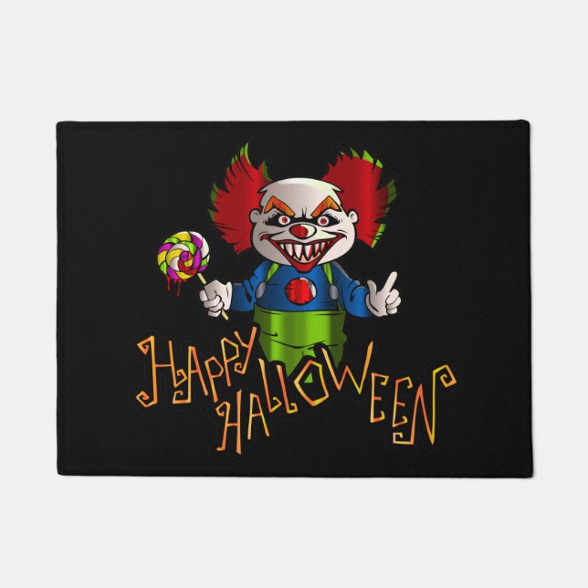 Tapis de porte de clown de Halloween (Devant)