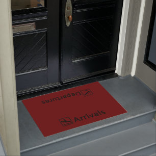 Tapis de porte de départs d'arrivées
