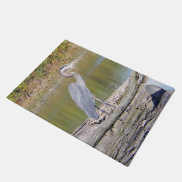 Tapis de porte de Héron bleu