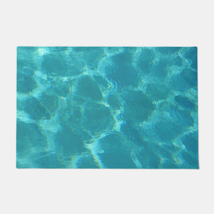 Tapis de porte de l'eau bleue de turquoise