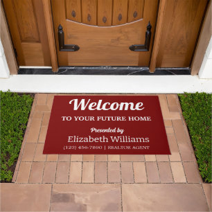 Tapis de porte de maison ouverte Cadeau de Realtor
