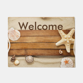 Tapis de porte de plage "de coquillage ensoleillé"