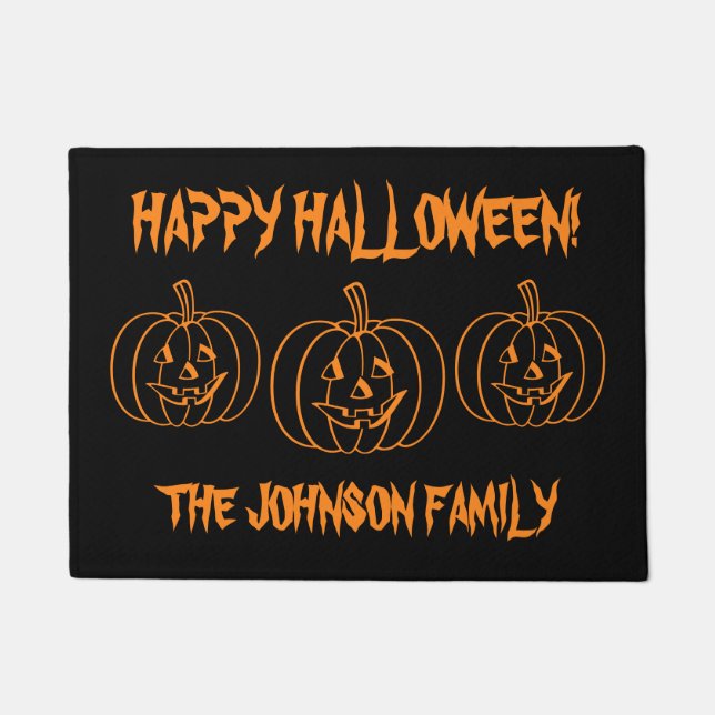 Tapis de porte découpé par coutume de Halloween de (Devant)