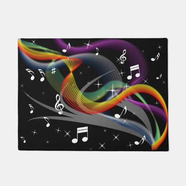 Tapis de porte d'illustration de musique (Devant)