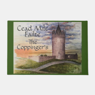 Tapis de porte en aquarelle du château de bienvenu