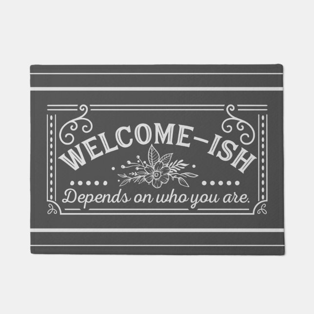 tapis de porte en carton de chalkboard sarcastique (Devant)