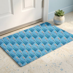 Tapis de porte givré