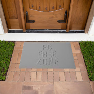 Tapis de porte gris de la zone libre du PC