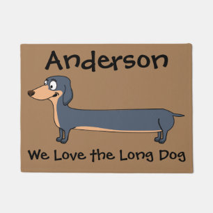 Tapis de porte Love Long Dog - Teckel (2) 18" x 24