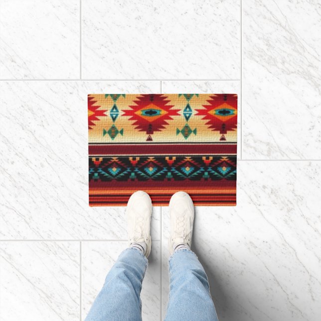 Tapis de porte motif de style sud-ouest (Intérieur)