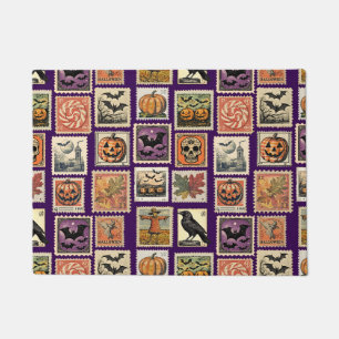 Tapis de porte motif timbre Halloween
