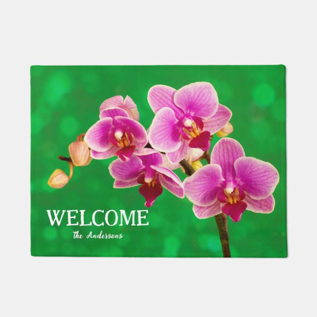 Tapis de porte Orchidées Violettes (Devant)