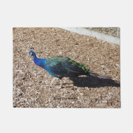 Tapis de porte Paon bleu indien