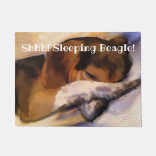 Tapis de porte paresseux de beagle