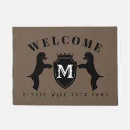Tapis de porte personnalisable de caniche