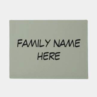 tapis de porte personnalisable de nom de famille