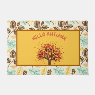 Tapis de porte personnalisé "Bonjour l'automne" au