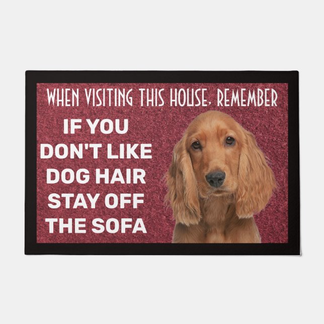 Tapis de porte personnalisé Cocker Spaniel (Devant)