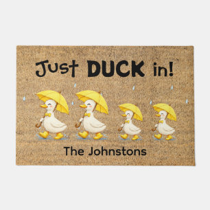 Tapis de porte personnalisé Famille de canards