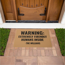 Tapis de porte personnalisé 'Humains extrêmement a