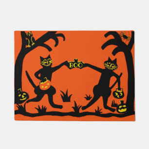 Tapis de porte primitif de style de Halloween