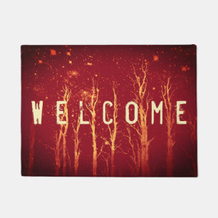 Tapis de porte rouge Artsy de nature rigide