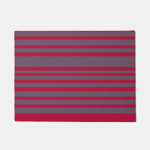 Tapis de porte rouge, gris