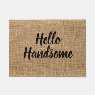Tapis de porte rustique 'Bonjour Beau Cadeau'