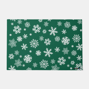 Tapis de porte Snowflakes personnalisable