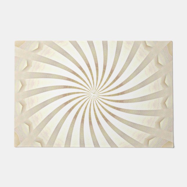 Tapis de porte Tourbillon Crème Beige (Devant)