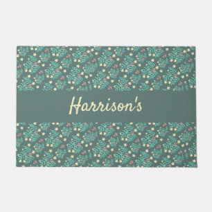 Tapis de portes monogramme botanique tendance