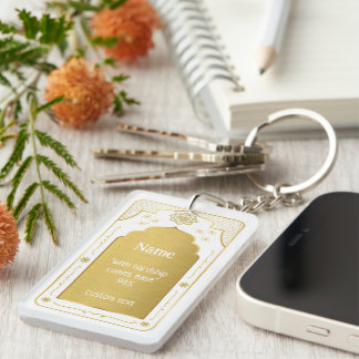 Tapis de prière personnalisé, cadeau islamique or 