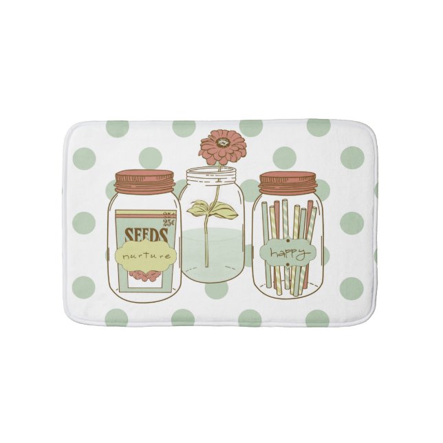 Tapis de salle de bain Mason jars (Devant)