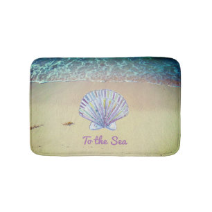 Tapis de salle de bain personnalisé avec sable de 