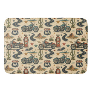 Tapis de salle de bain Route 66 décoration de bord